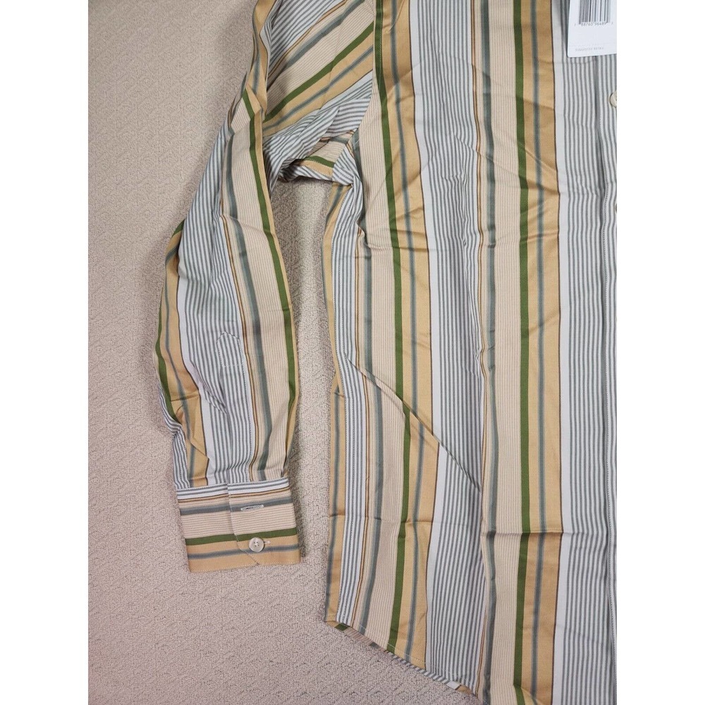 Claiborne Shirt Mens Small S‎ Modern Cotton Button Up Striped Collared NWT - Picture 5 of 12
